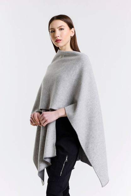 Kiersten Merino/Cashmere Reversible Wrap 095 Dark Grey/Medium Grey