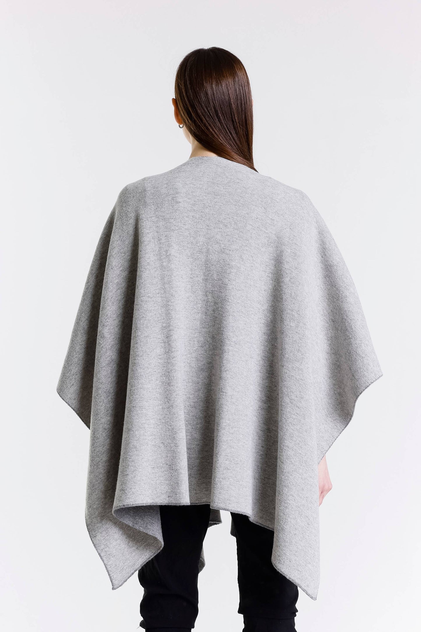 Kiersten Merino/Cashmere Reversible Wrap 095 Dark Grey/Medium Grey