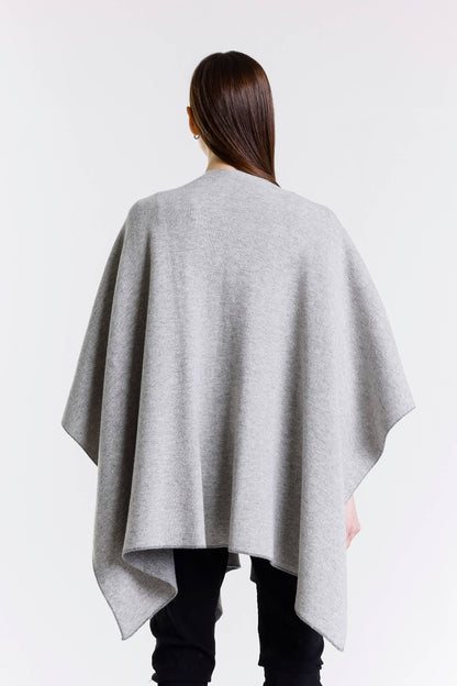 Kiersten Merino/Cashmere Reversible Wrap 095 Dark Grey/Medium Grey