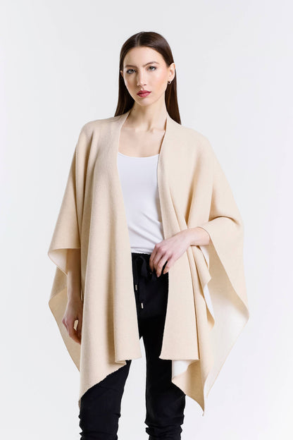 Kiersten Merino/Cashmere Reversible Wrap 291 Beige/Cream