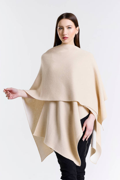 Kiersten Merino/Cashmere Reversible Wrap 291 Beige/Cream