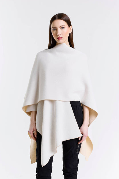 Kiersten Merino/Cashmere Reversible Wrap 291 Beige/Cream
