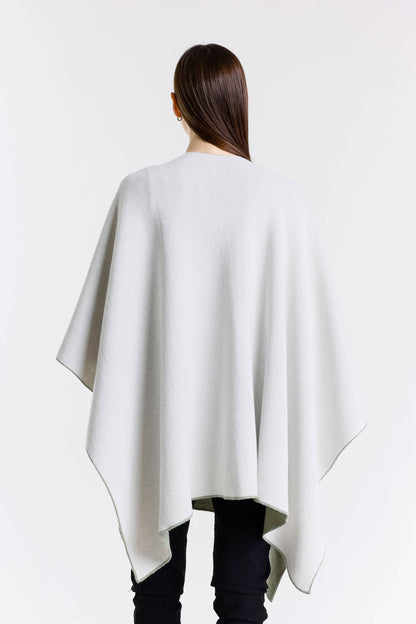 Kiersten Merino/Cashmere Reversible Wrap 339 Sage/Cream-8