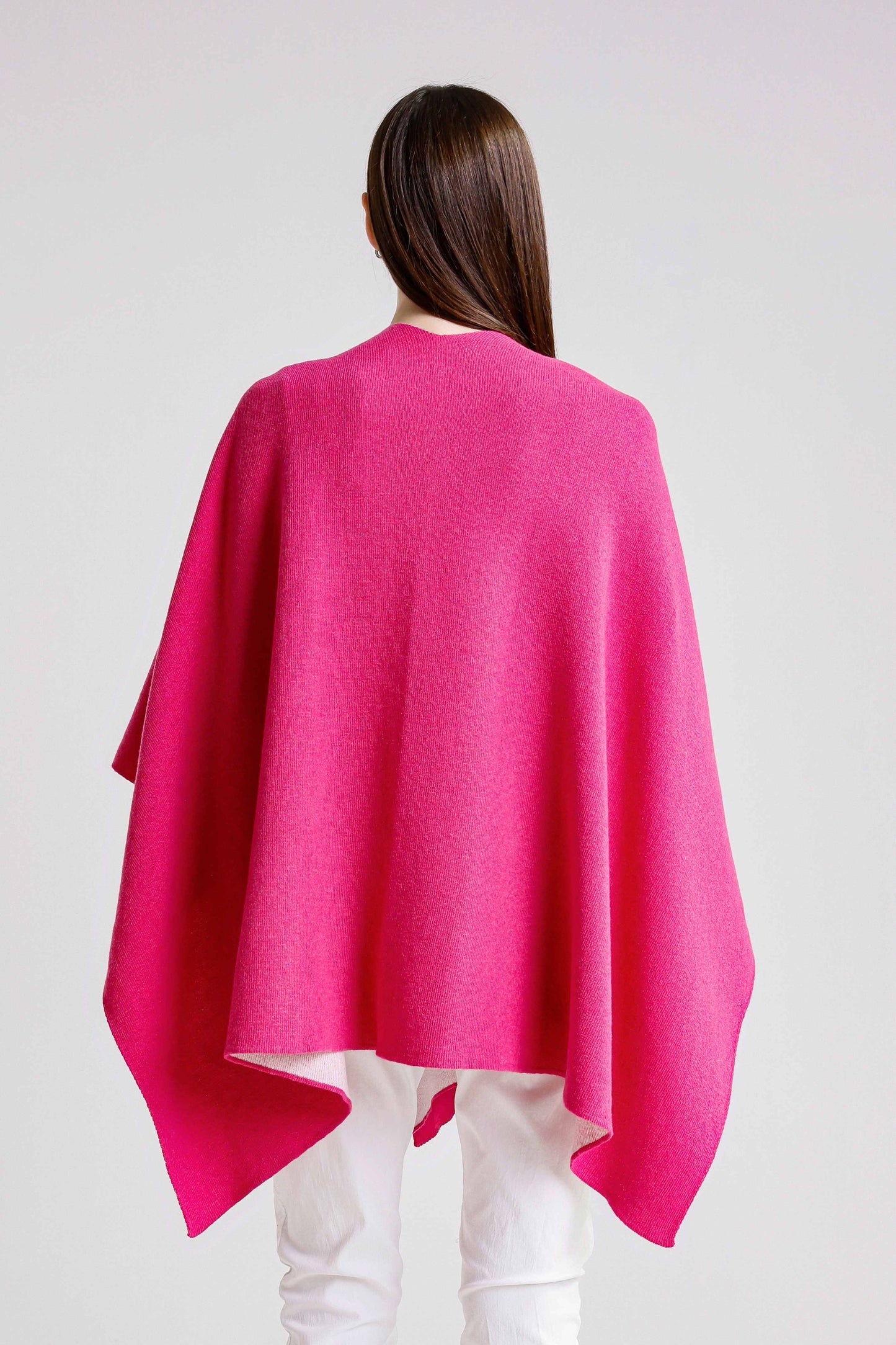 Kiersten Merino/Cashmere Reversible Wrap 954 Peony/Cream-7