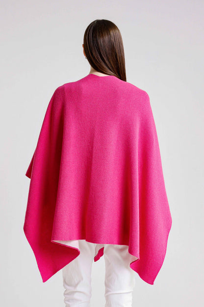 Kiersten Merino/Cashmere Reversible Wrap 954 Peony/Cream-7