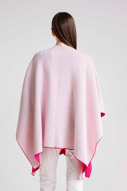 Kiersten Merino/Cashmere Reversible Wrap 954 Peony/Cream-8