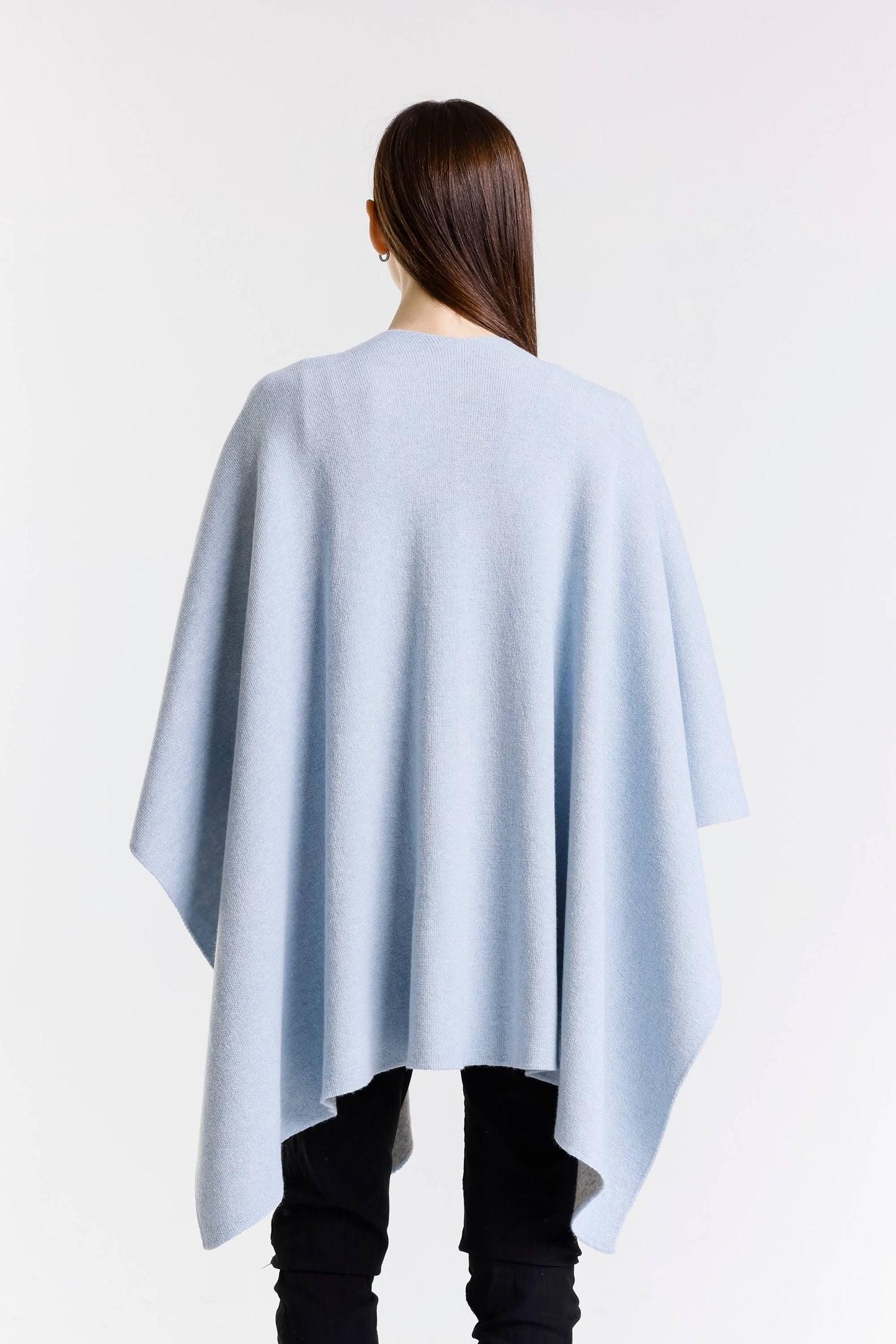 Kiersten Merino/Cashmere Reversible Wrap 966 Sky Blue/Grey-7
