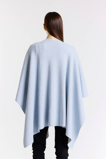 Kiersten Merino/Cashmere Reversible Wrap 966 Sky Blue/Grey-7