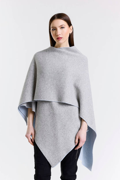 Kiersten Merino/Cashmere Reversible Wrap 966 Sky Blue/Grey-4