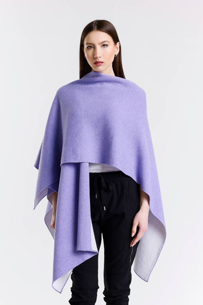 Kiersten Merino/Cashmere Reversible Wrap 537 Lilac/Cream-1