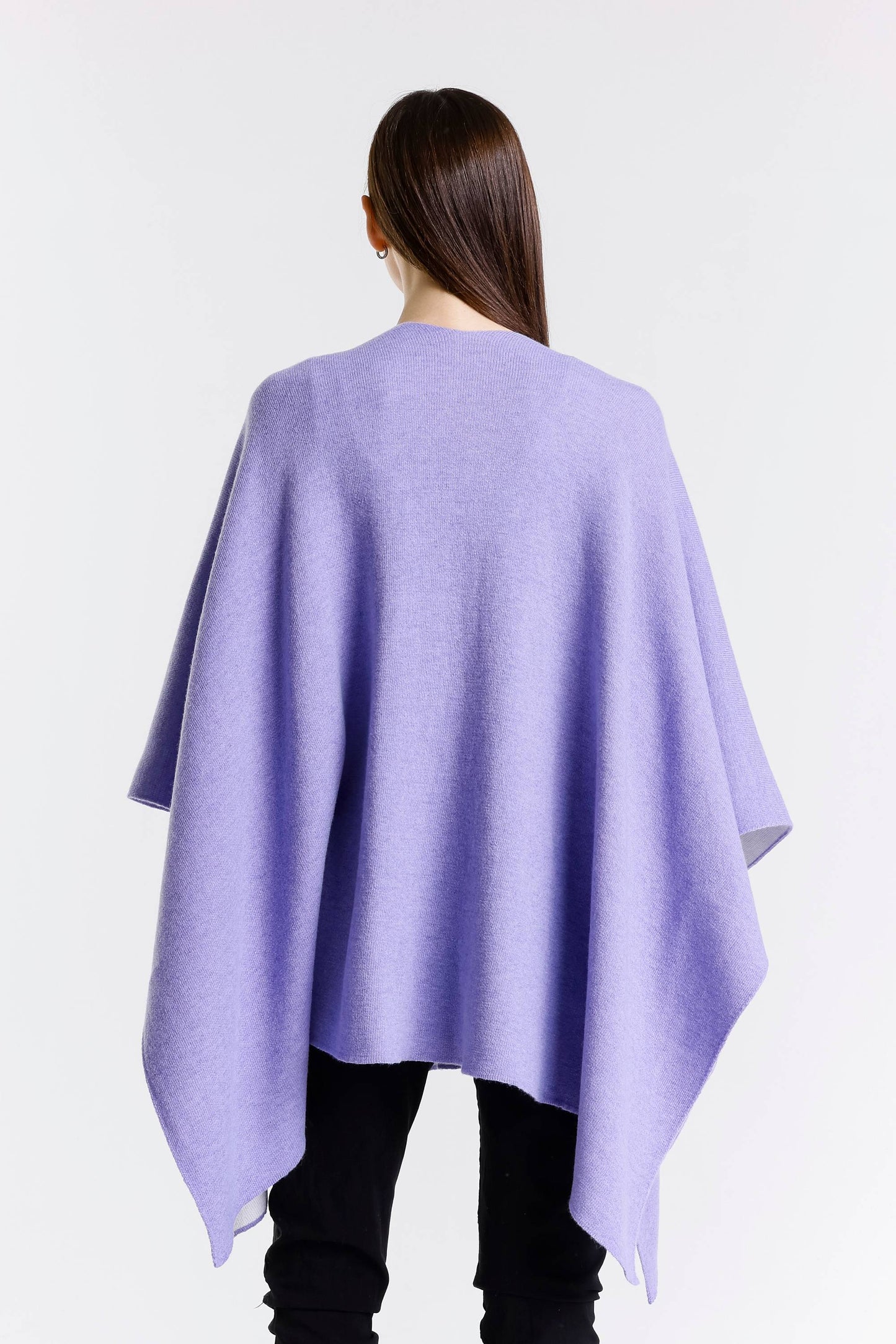 Kiersten Merino/Cashmere Reversible Wrap 537 Lilac/Cream-5