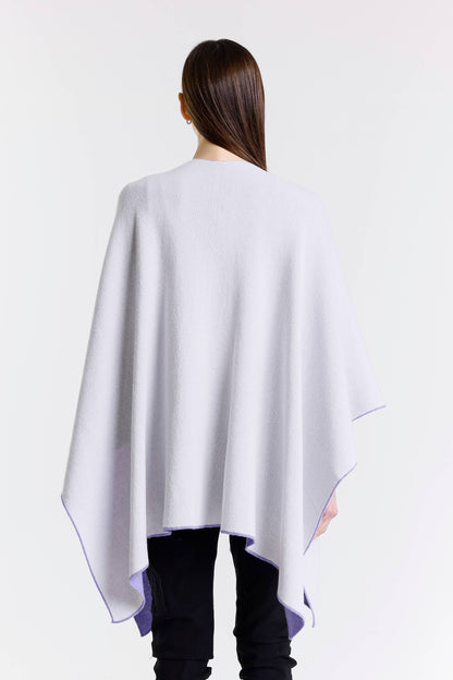 Kiersten Merino/Cashmere Reversible Wrap 537 Lilac/Cream-6