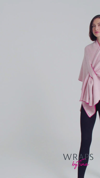 Ellen Merino/Cashmere Reversible Wrap with Loop (W303)
